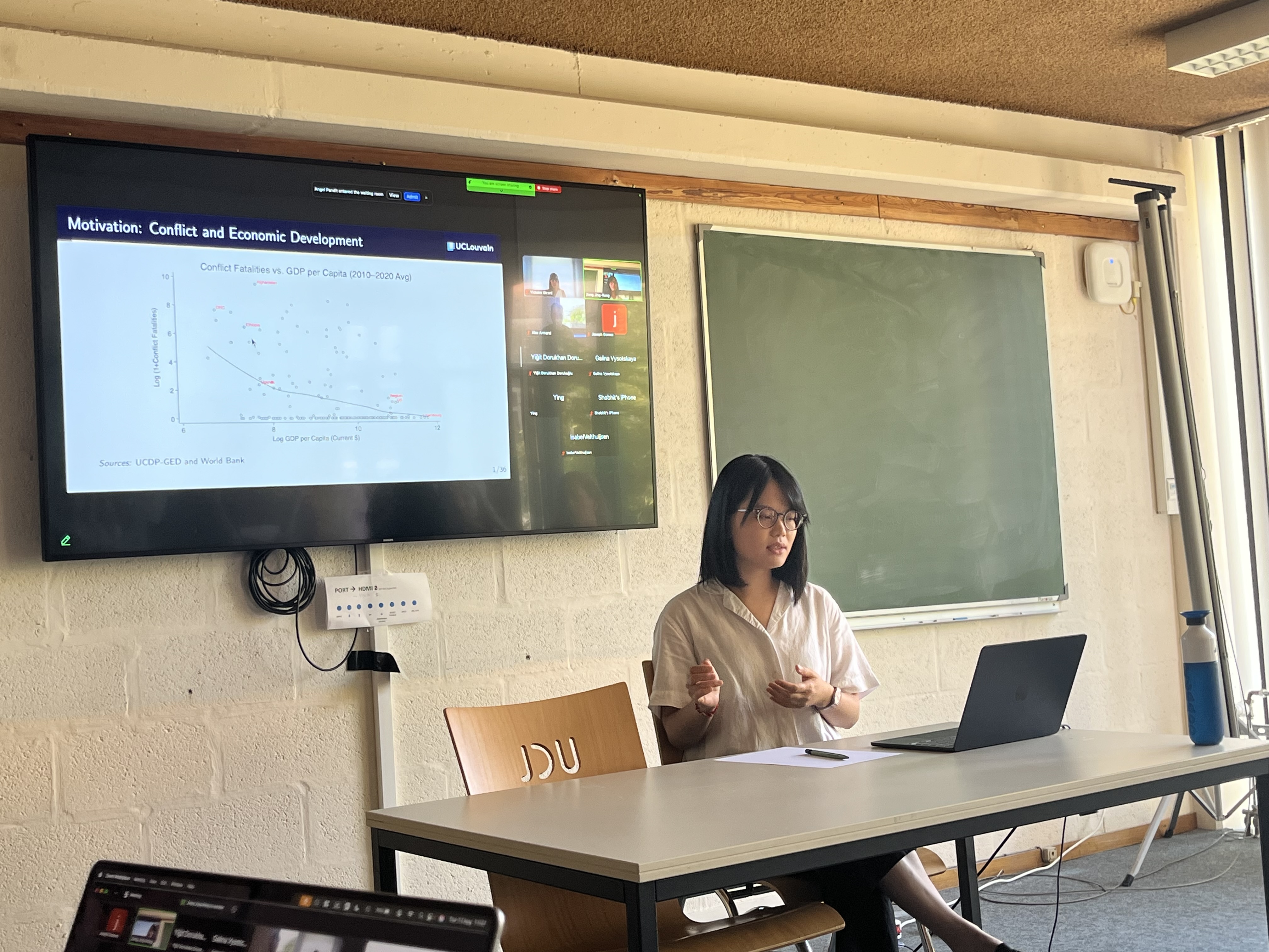 Researcher presenting