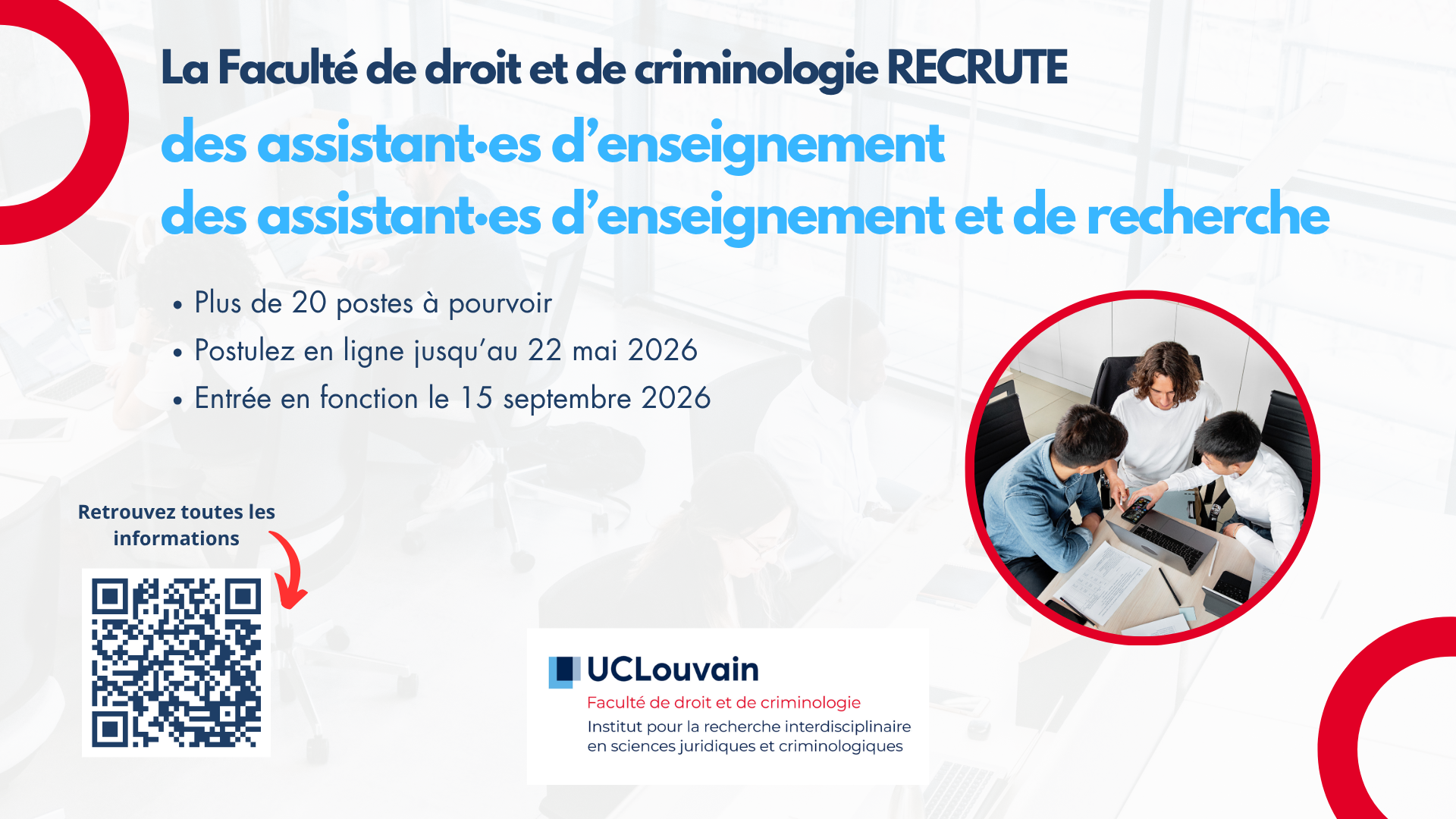 Affiche postes vacants assistanats 2026
