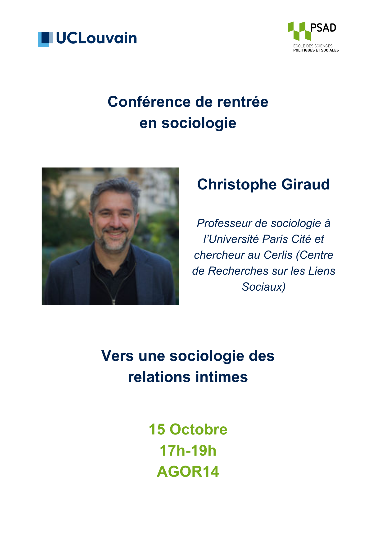 Affiche Conf rentrée socio